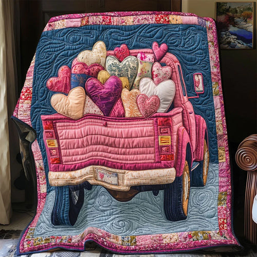Love Truck Quilt Blanket