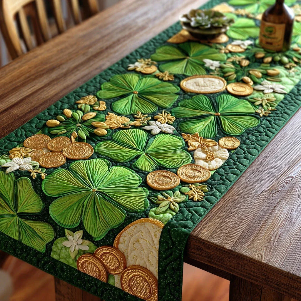 Lucky Clover Quilted Table Runner