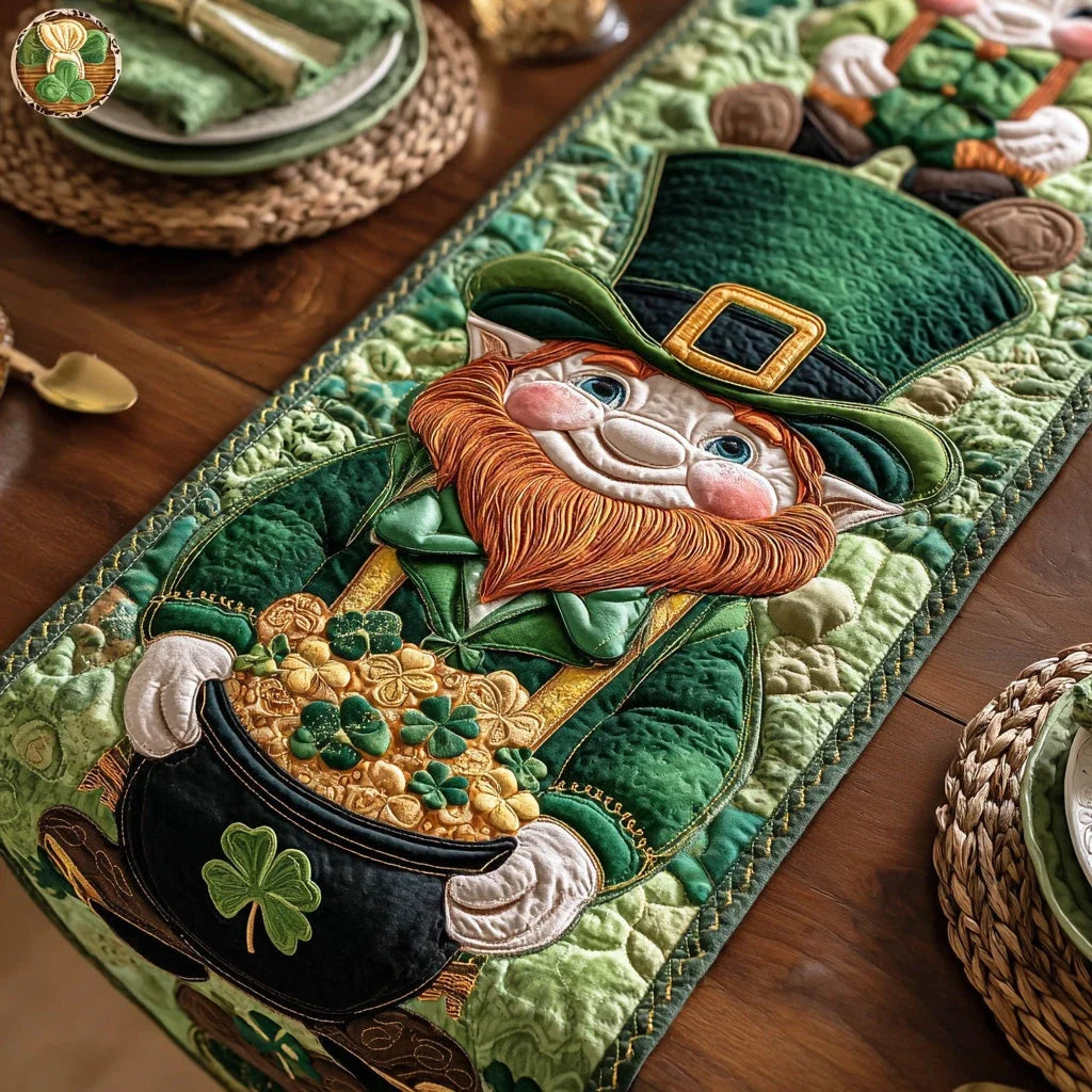 Lucky Leprechaun Quilted Table Runner