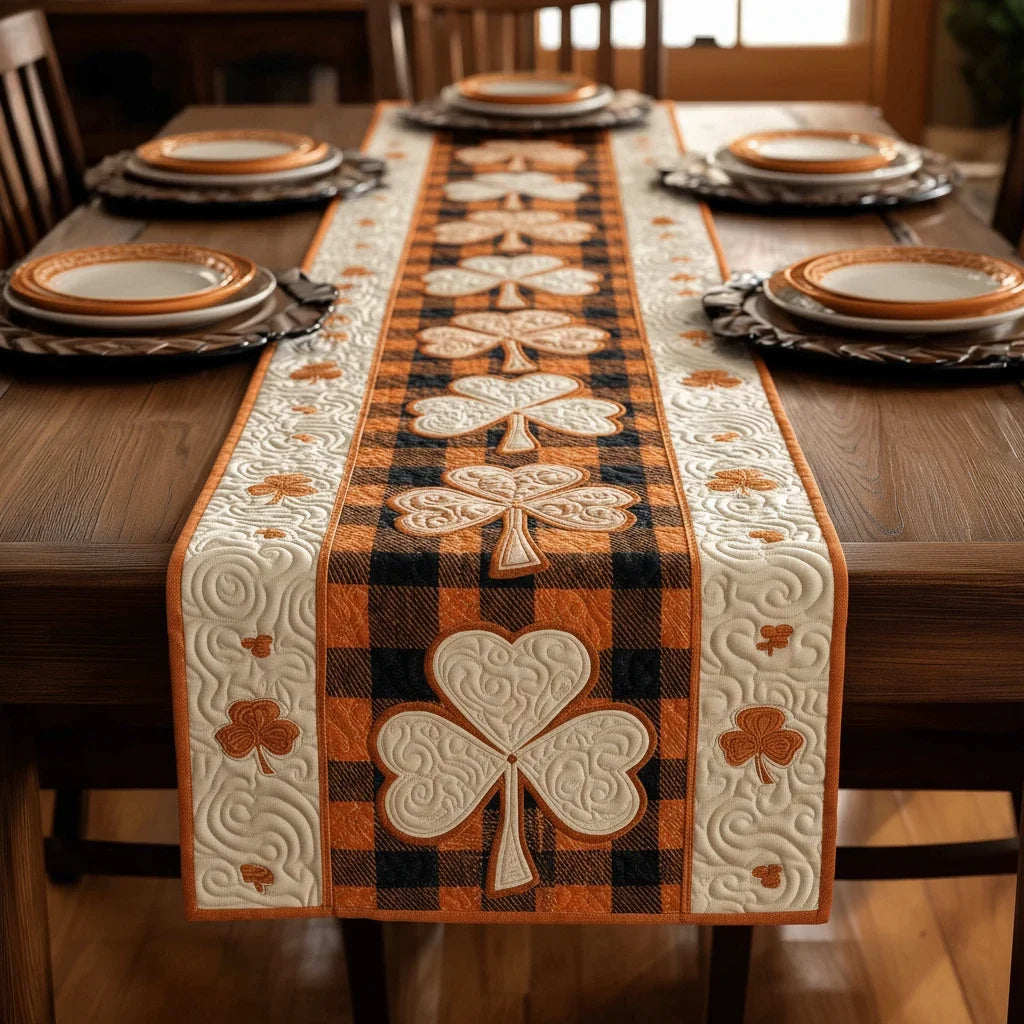 Lucky Meadow Quilted Table Runner