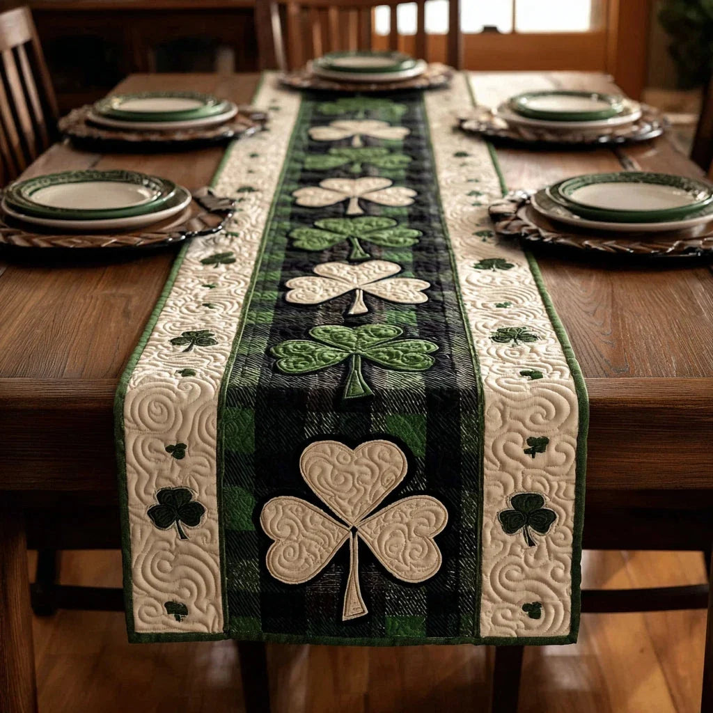 Lucky Meadow Quilted Table Runner