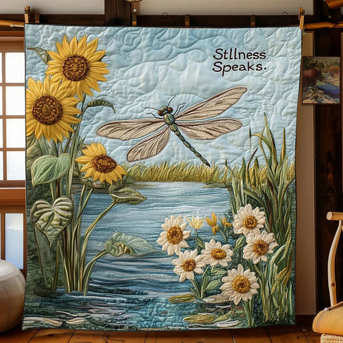 Luminous Stillness Quilt Blanket