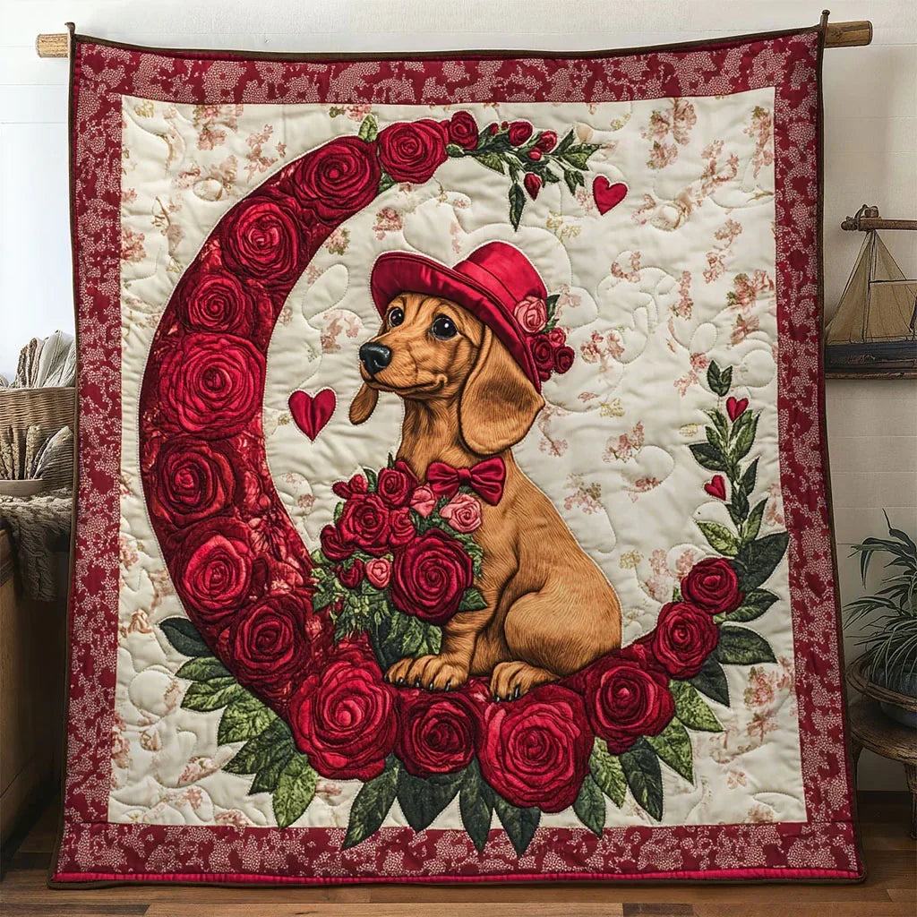 Luna Rose Dachshund Quilt Blanket