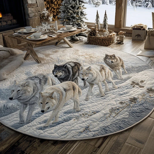 Lunar Alpha Quilted Round Mat