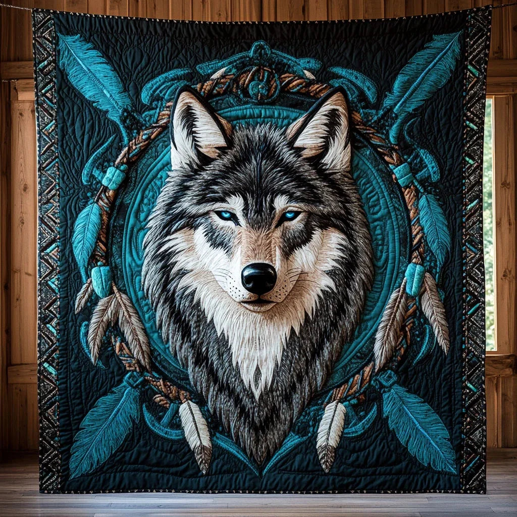Lunar Guardian Quilt Blanket