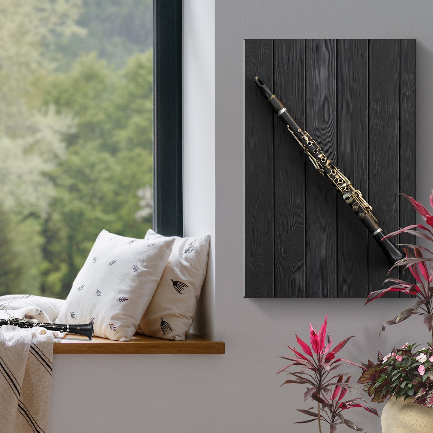 Clarinet Modern Canvas Wall Art