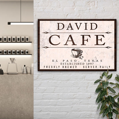 Cafe Sign II - canvas