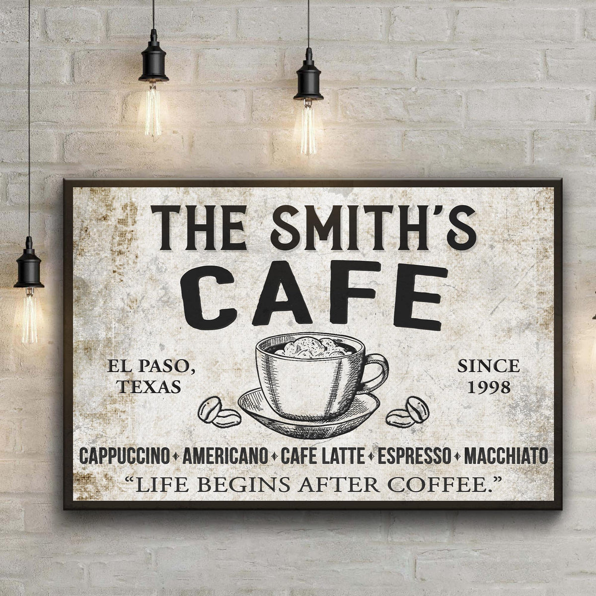 Cafe Sign IV - canvas
