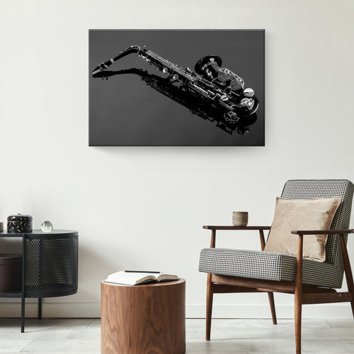 Saxophone Monochrome Canvas Wall Art