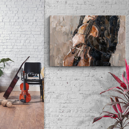 Violin Rustic Canvas Wall Art
