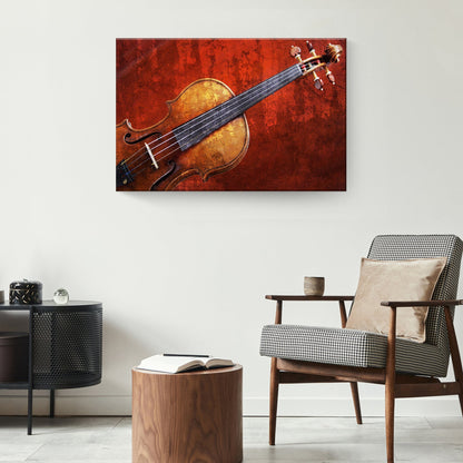 Violin Grunge Canvas Wall Art