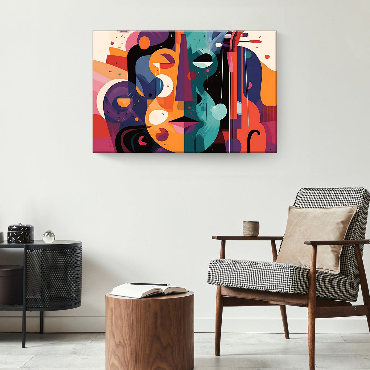 Cello Abstract Canvas Wall Art
