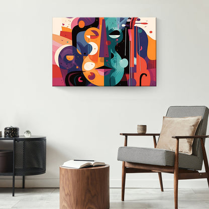 Cello Abstract Canvas Wall Art