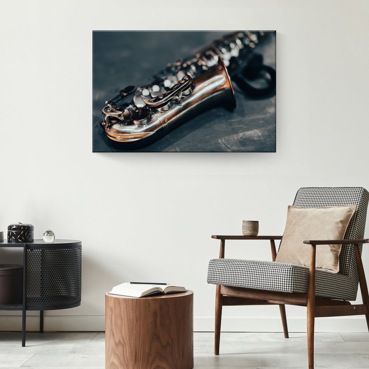 Saxophone Modern Canvas Wall Art