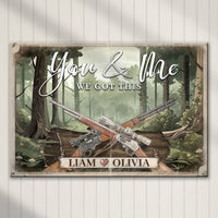 Gun Themed We Got This Couple Sign