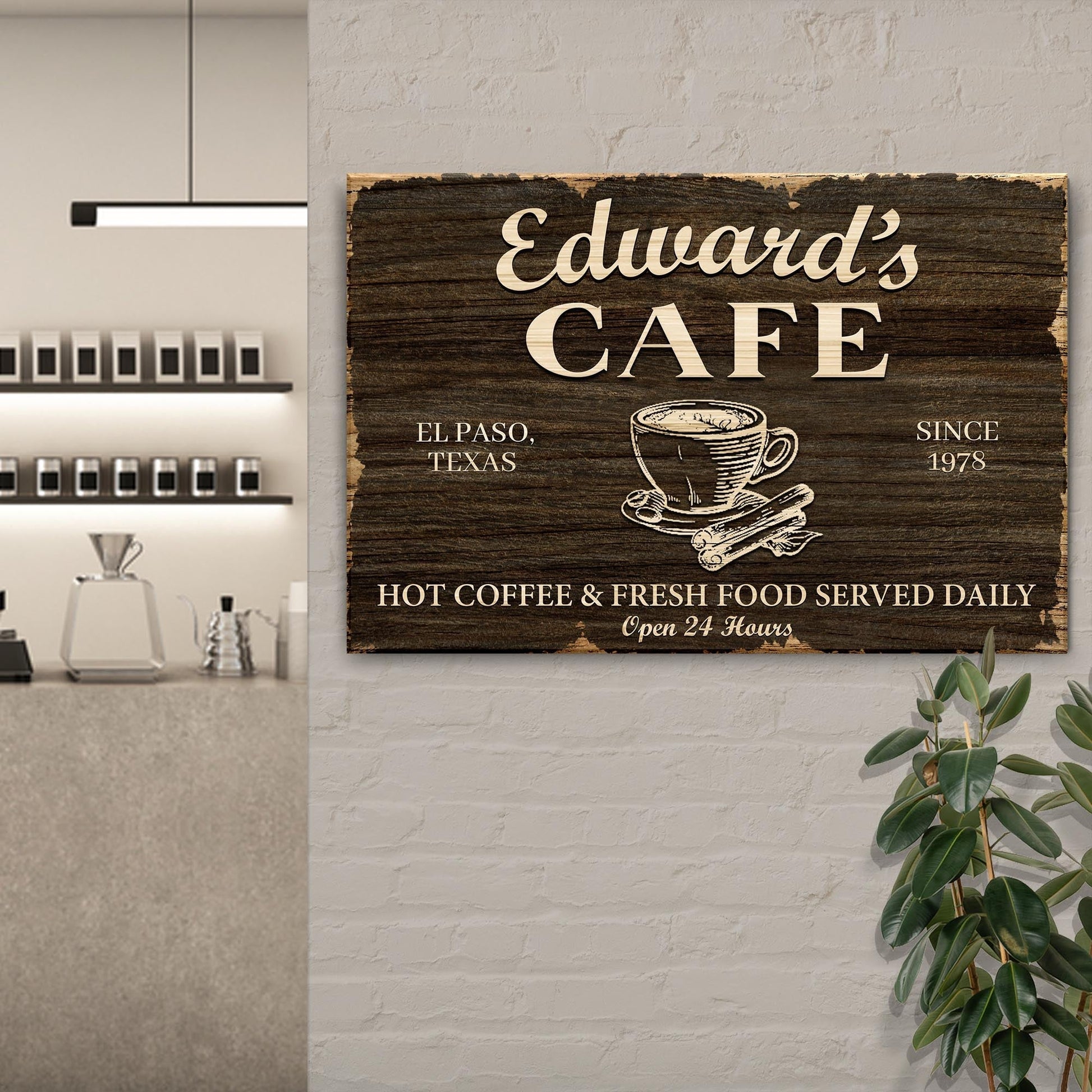 Cafe Sign III - canvas