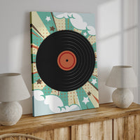 Music Equipment Vinyl Records Retro Canvas Wall Art