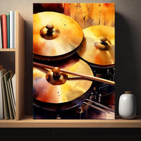 Cymbal Watercolor Canvas Wall Art