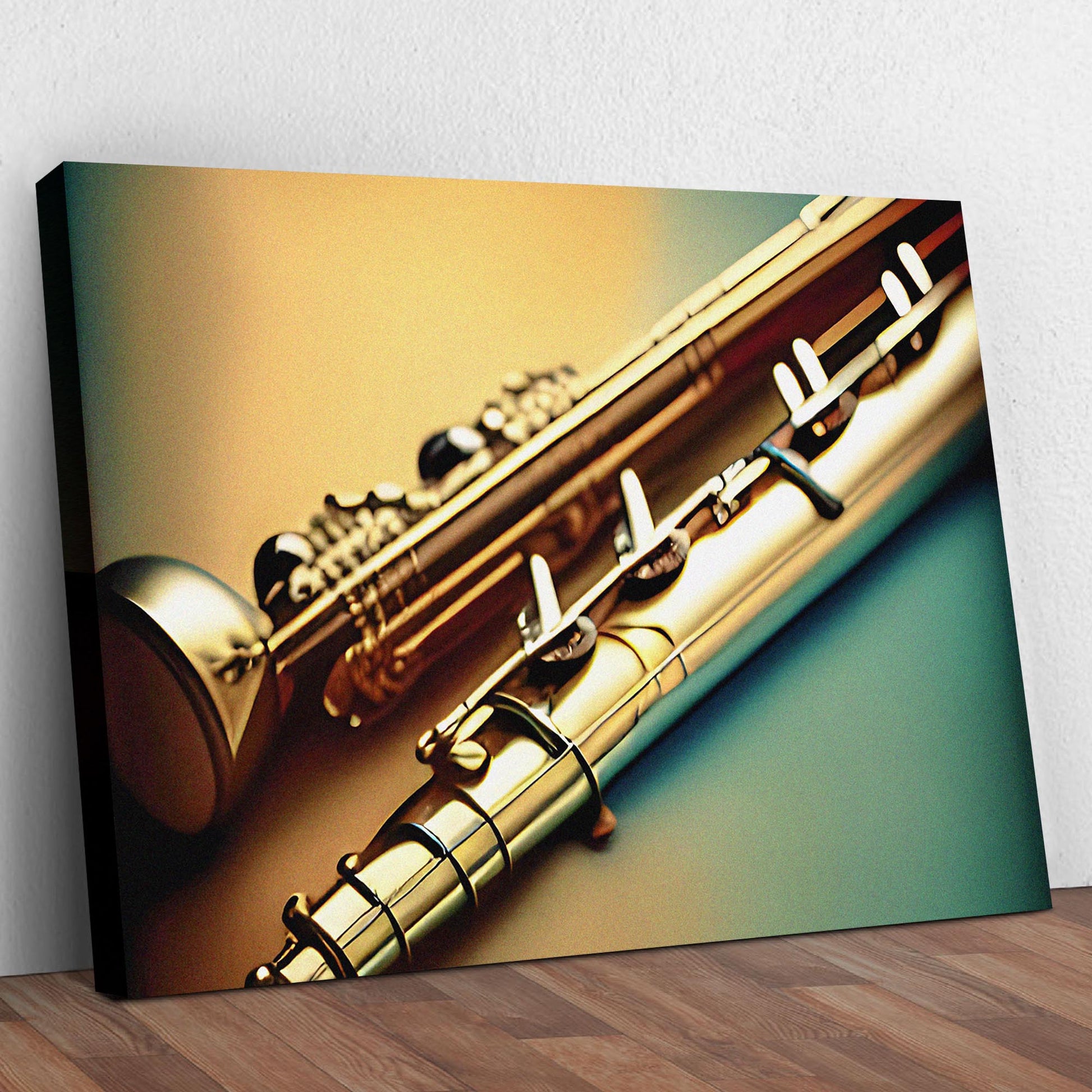 Flute Retro Canvas Wall Art