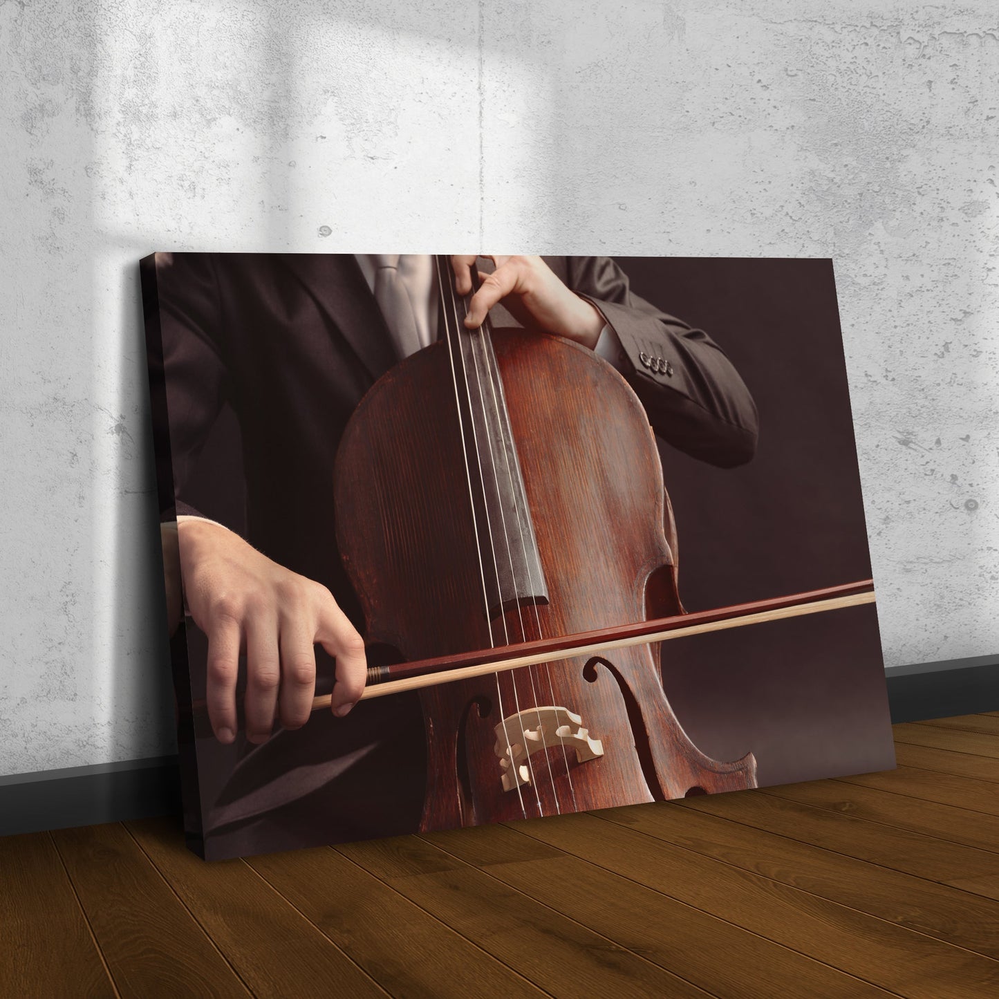 Cello Grunge Canvas Wall Art