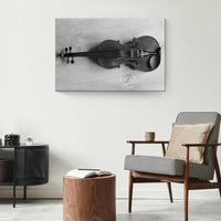 Violin Monochrome Canvas Wall Art