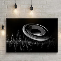 Music Equipment Speakers Monochrome Canvas Wall Art