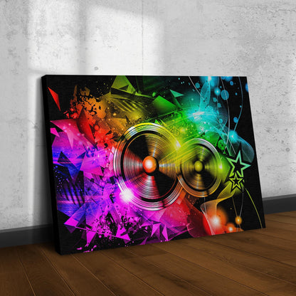 Music Equipment Speakers Abstract Canvas Wall Art