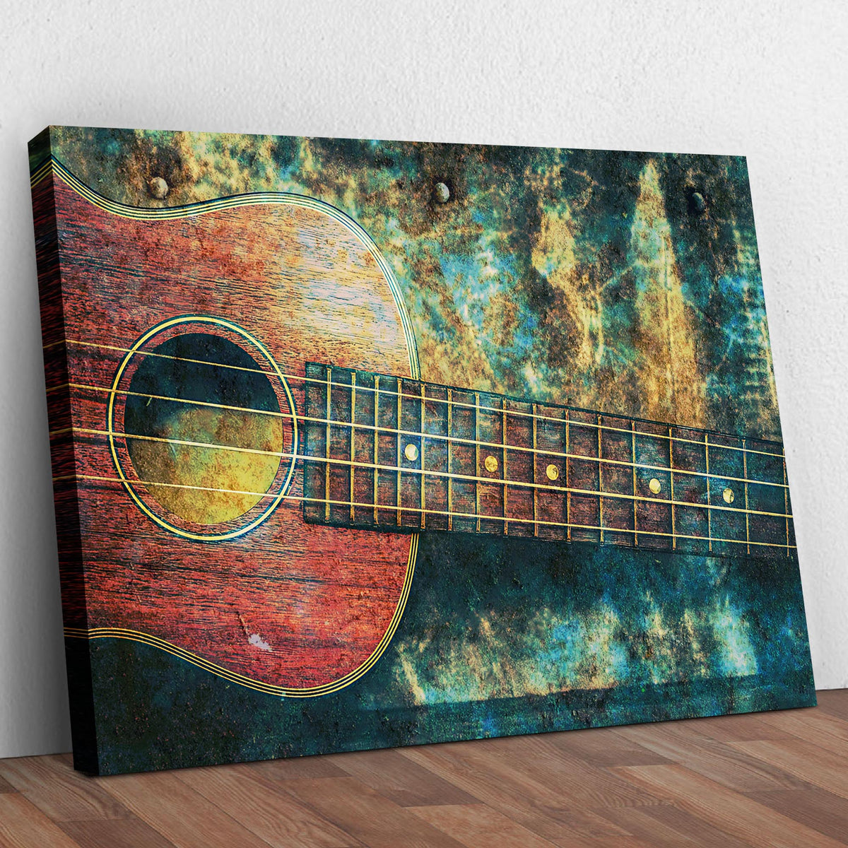 Ukulele Grunge Canvas Wall Art