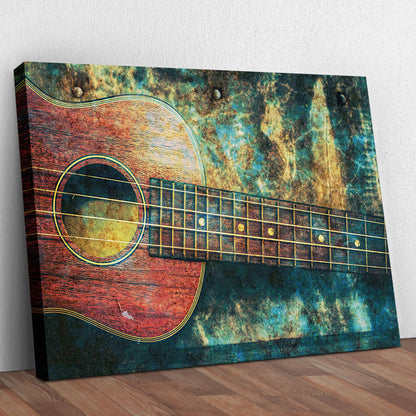 Ukulele Grunge Canvas Wall Art
