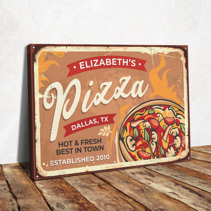 Pizza Sign II - canvas