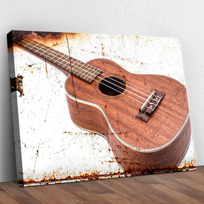 Ukulele Rustic Canvas Wall Art