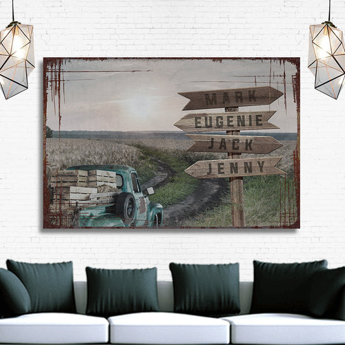Vintage Truck Name Sign