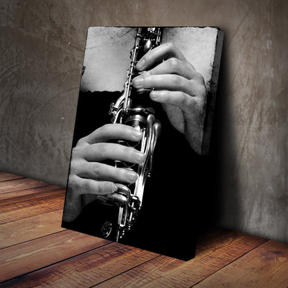 Clarinet Playing Canvas Wall Art