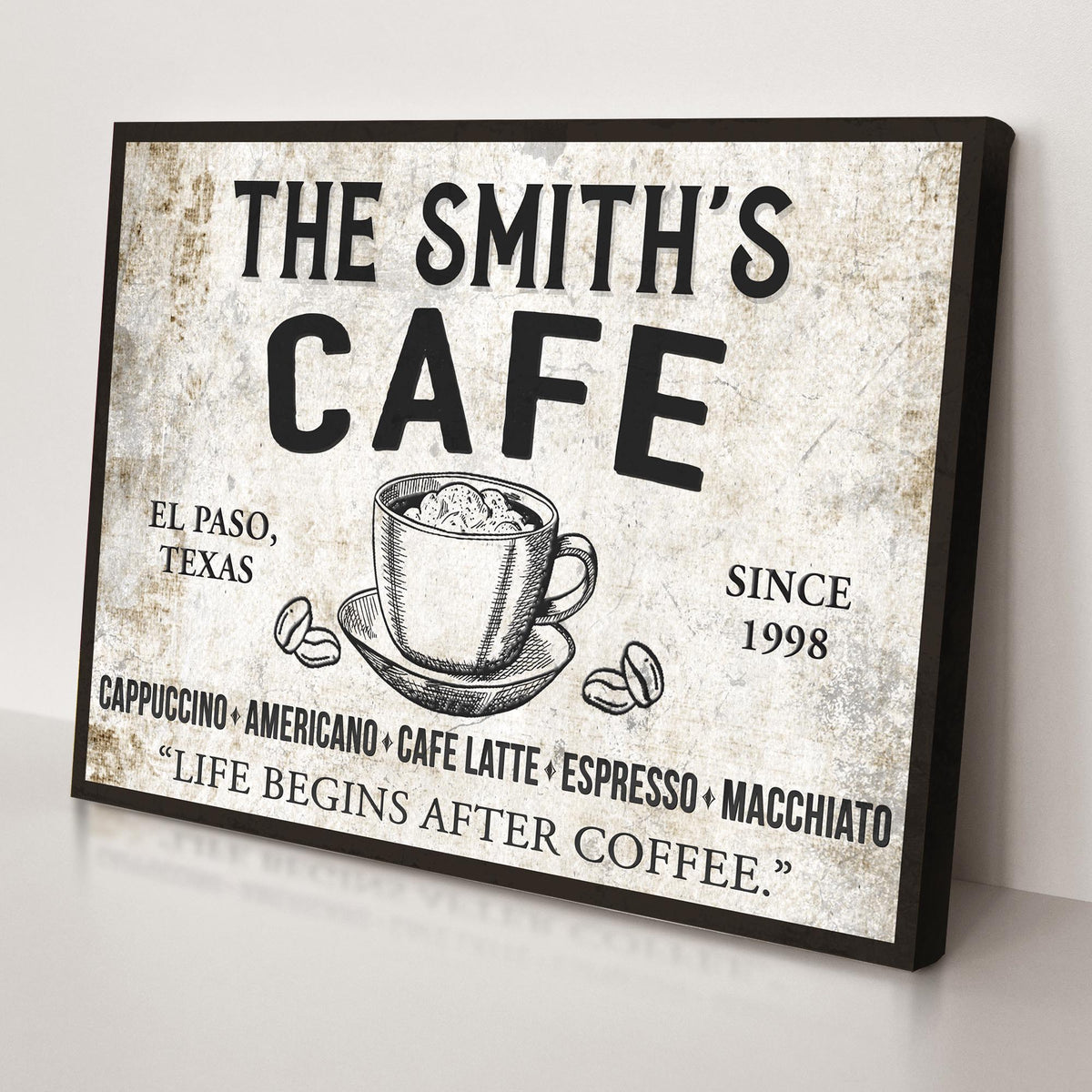 Cafe Sign IV - canvas