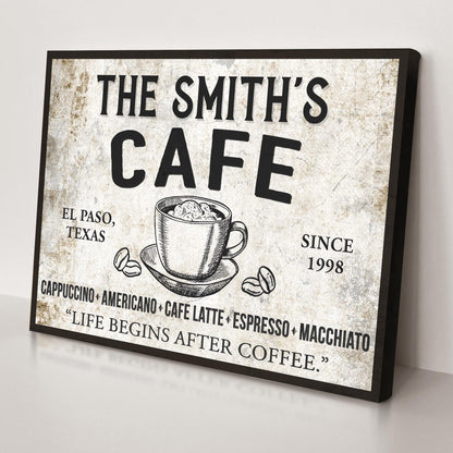 Cafe Sign IV - canvas