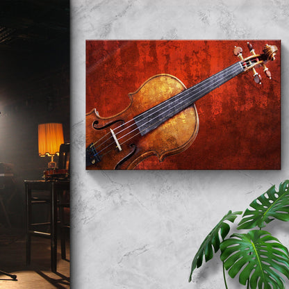 Violin Grunge Canvas Wall Art