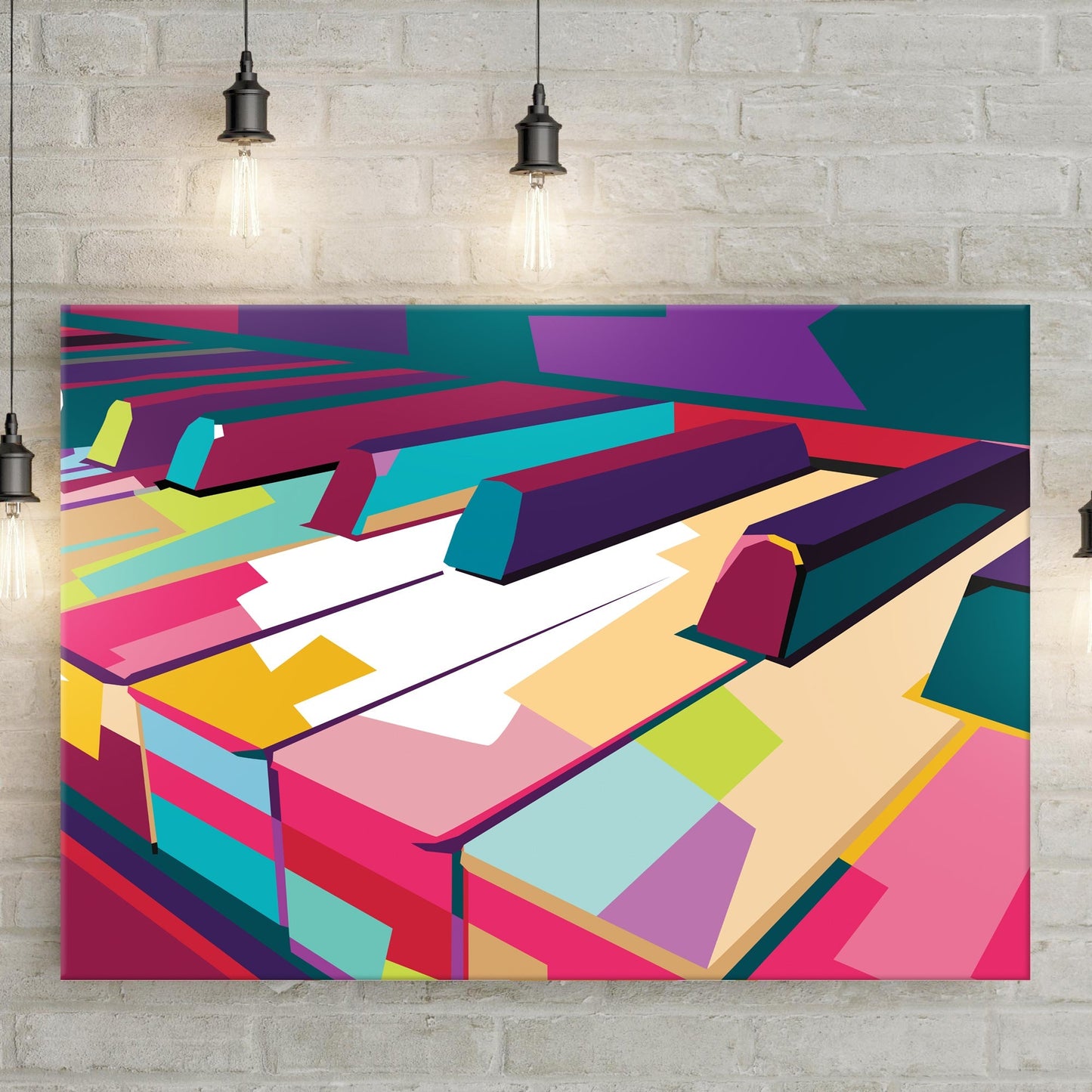 Keyboard Abstract Canvas Wall Art