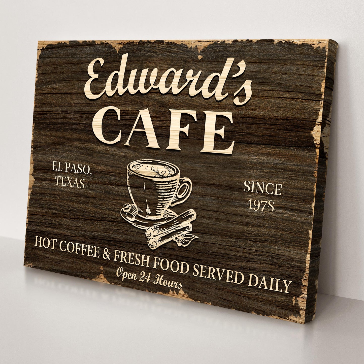 Cafe Sign III - canvas