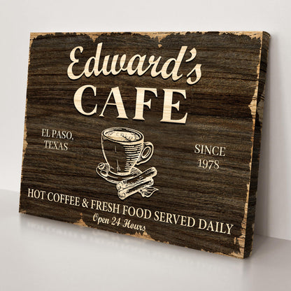 Cafe Sign III - canvas