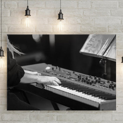 Keyboard Playing Canvas Wall Art