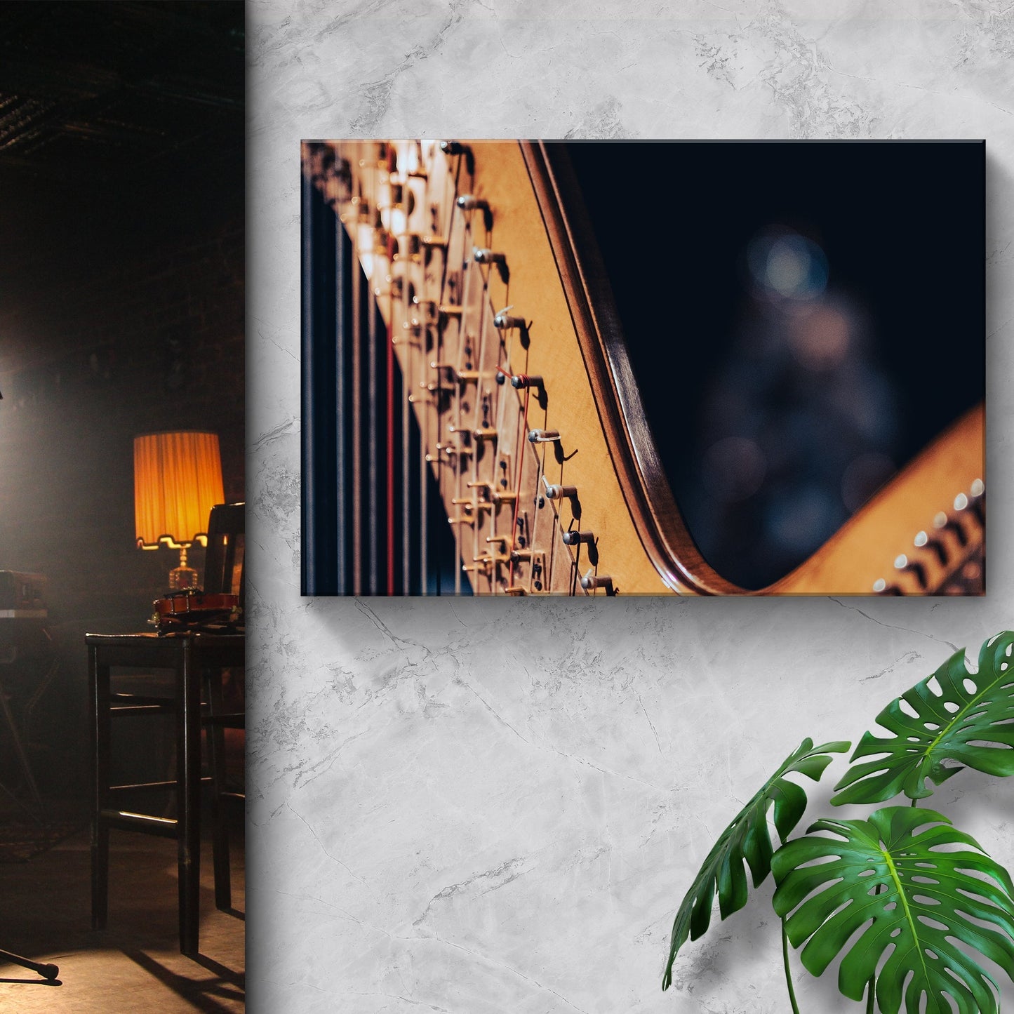 Harp Modern Canvas Wall Art