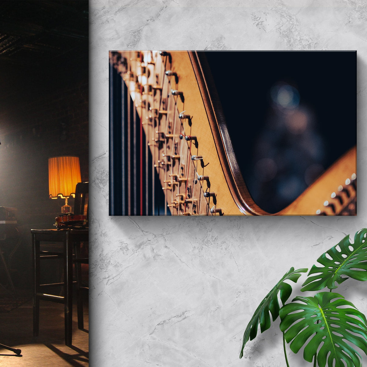 Harp Modern Canvas Wall Art
