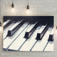 Keyboard Watercolor Canvas Wall Art