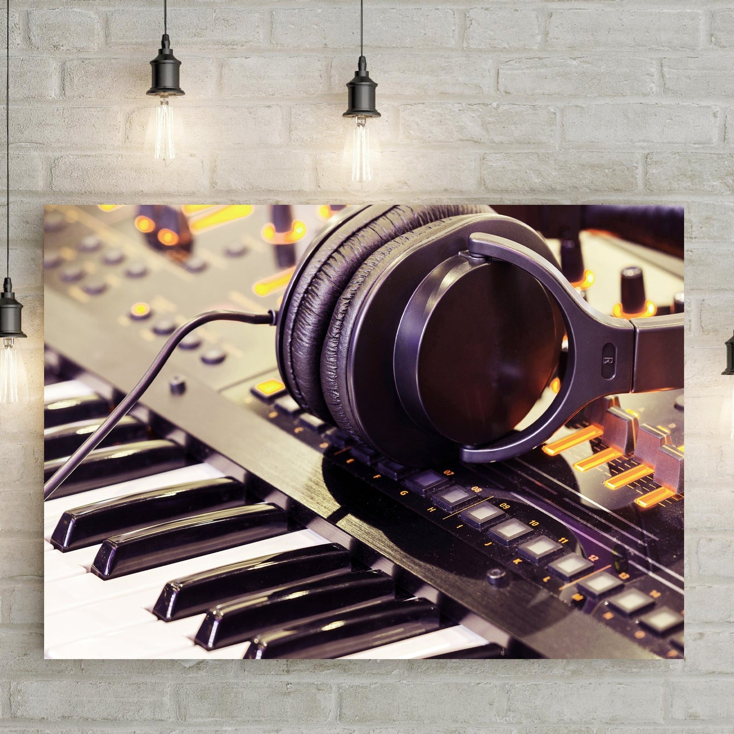 Keyboard Up Close Canvas Wall Art