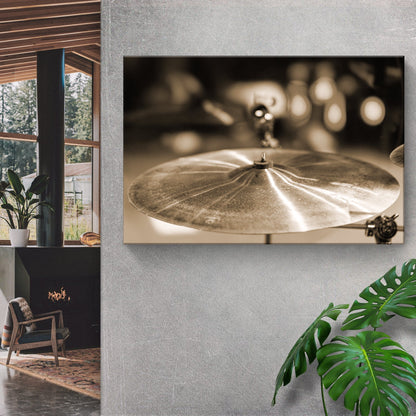 Cymbal Sepia Canvas Wall Art