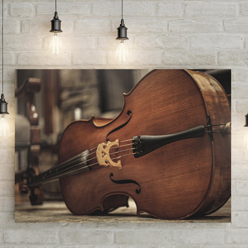 Cello Sepia Canvas Wall Art