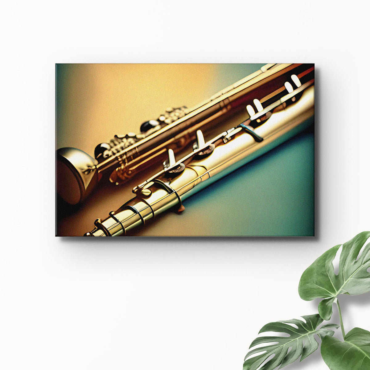 Flute Retro Canvas Wall Art