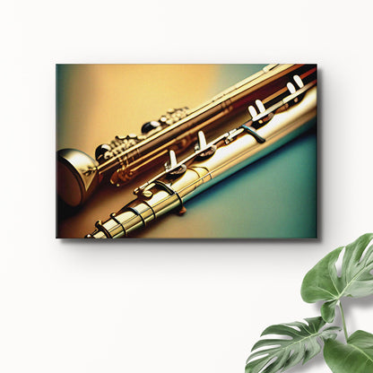 Flute Retro Canvas Wall Art