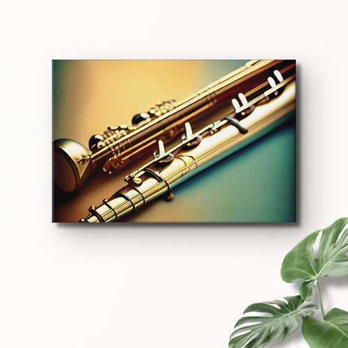 Flute Retro Canvas Wall Art