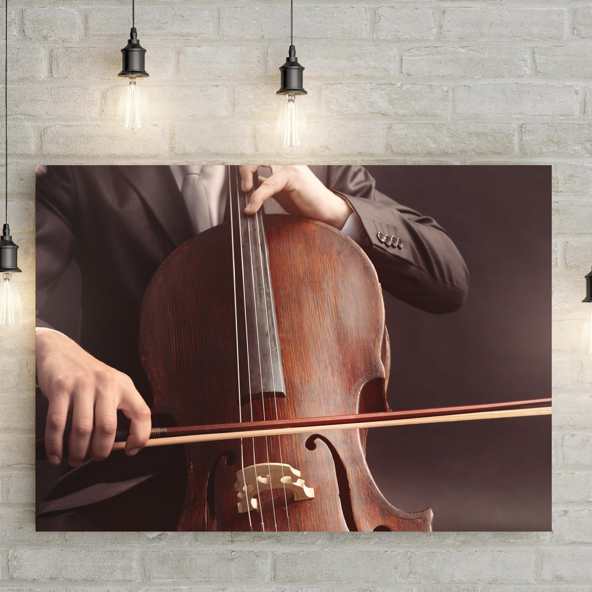 Cello Grunge Canvas Wall Art
